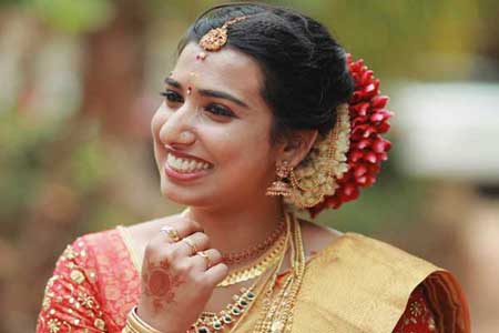 Milan Beauty Care,Traditional Style Kerala Bridal Makeup
